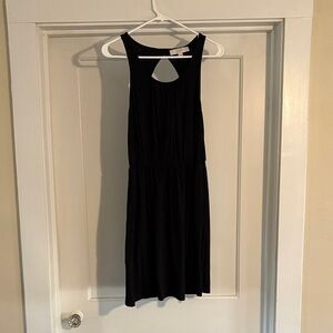 LOFT Black Dress with Keyhole Back